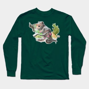 Window sill mouse  - vintage Christmas inspired designs Long Sleeve T-Shirt